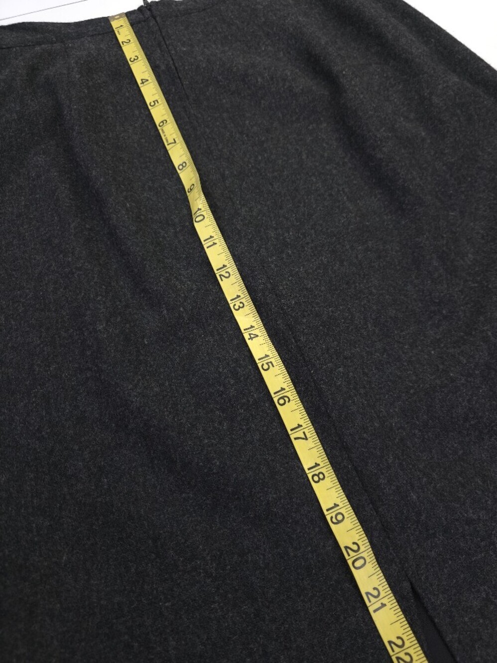 Classic Wool Long Black Pencil Skirt Sz 12 - Picture 11 of 11